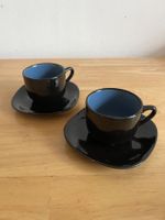 Ritizenhoff Lodge Tasse/Untertasse Set, Schwarz/Blau, Neu!