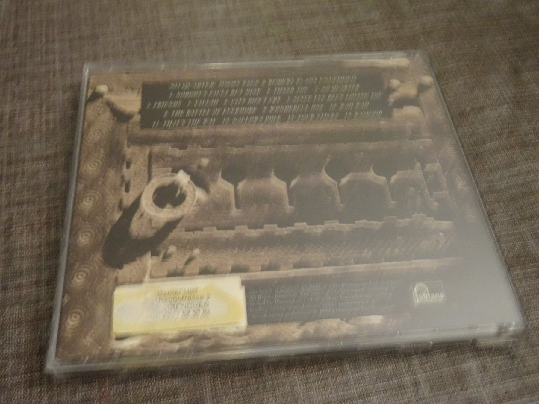 CD: Jimmy Page & Robert Plant - No Quarter CD, – Usato da Olten venduto da Disc-Ausverkauf 1