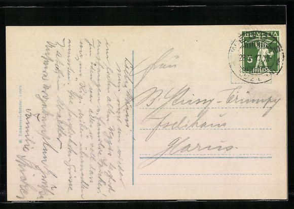 Cartoline postali: AK Weggis, Mitteldorf, 1917 – Usato da Berlin venduto da bartko-reher 1