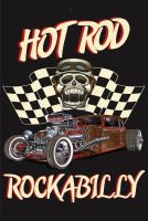 Blechschild-HOT ROD ROCKABILLY-30 x 40 cm