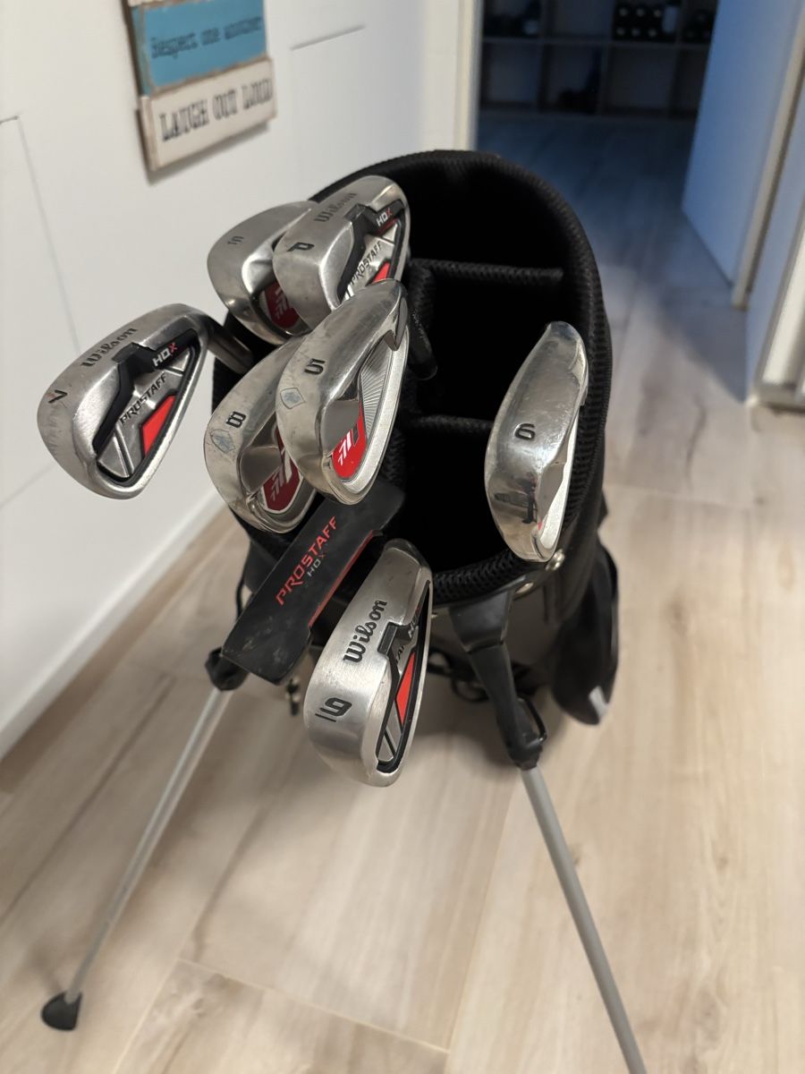 Wilson Mazze & Set: Wilson Pro Staff Golfschläger-Set mit Bag – Usato da Dottikon venduto da Guido240 1