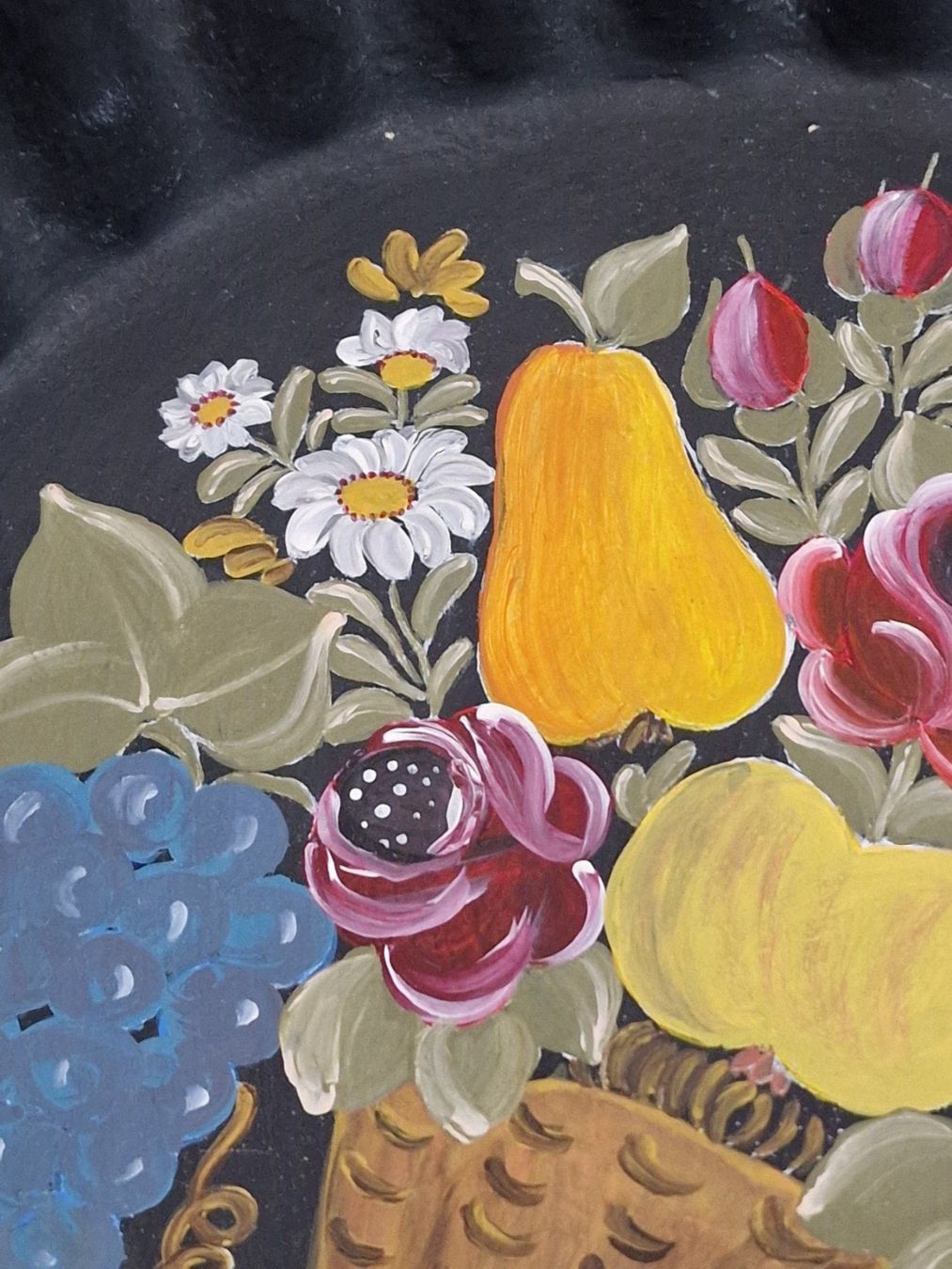 Tutte le decorazioni: Handbemaltes Blechtablett, Früchte-Motiv, Vintage – Usato da Zürich venduto da Allerlei_Shop 2