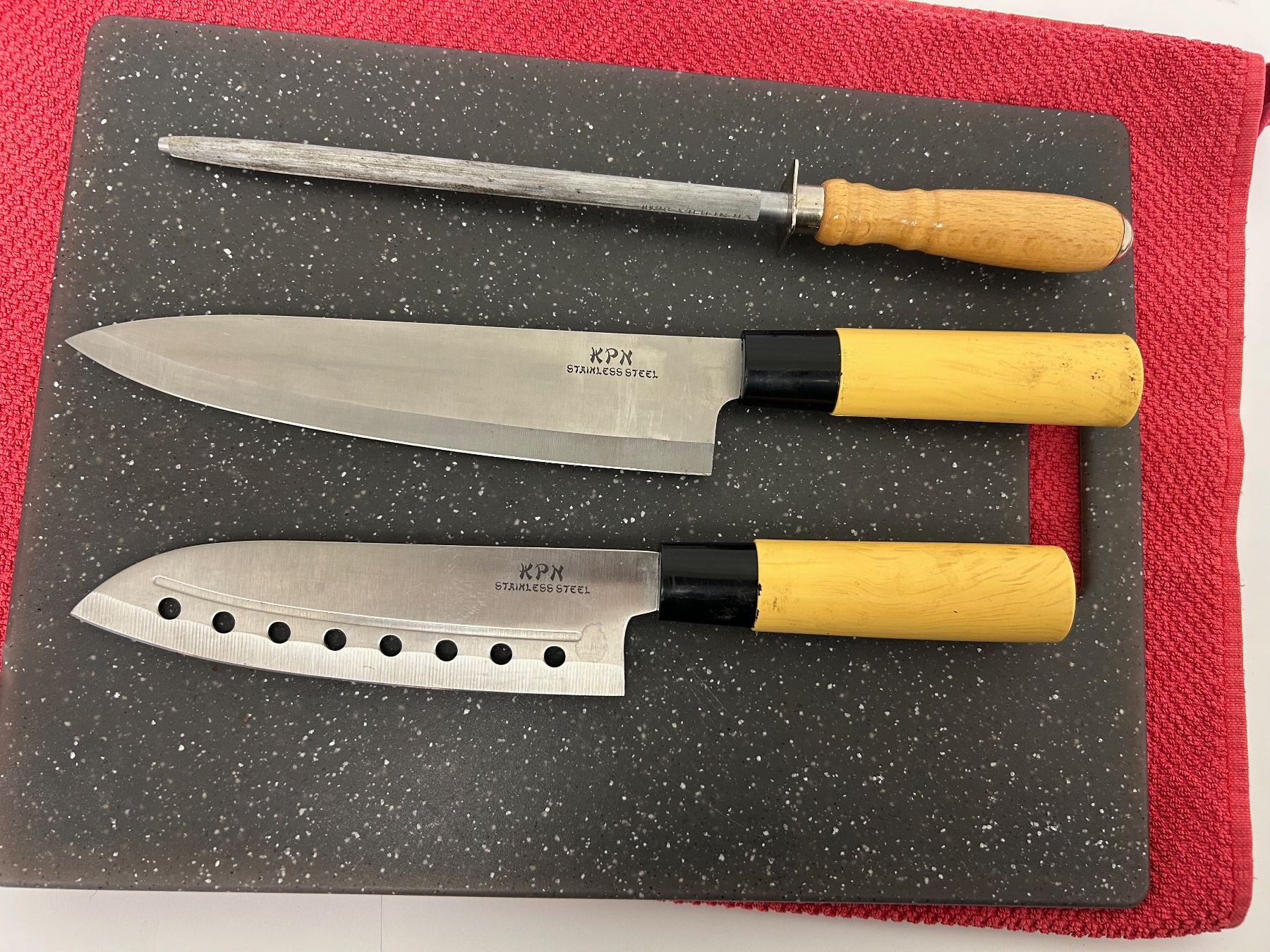 Coltelli da cucina: Chinesische Profi Messer + Schleiffstahl – Usato da Rheineck venduto da emma.gut 5