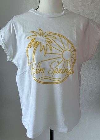 H&M Damen T-Shirt " Palm Springs ",  Gr. S