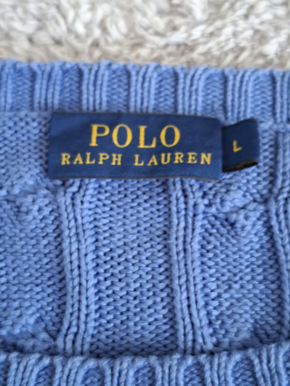 Ralph Lauren Maglioni & Felpe: Pull Ralph Lauren bleu maille torsadée taille L  – Usato da Renens VD venduto da ser_j2fn 6