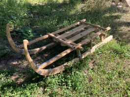 Schlitten Holz antik gebraucht
