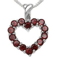 GRANAT 925 Silber Anhänger mit Kette