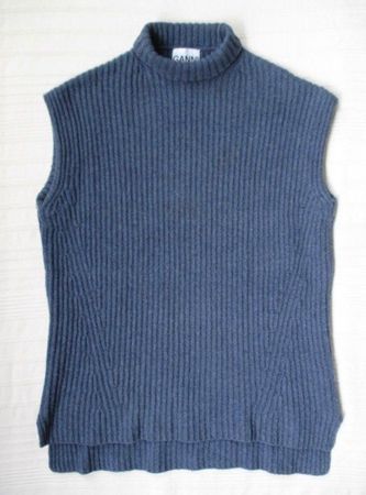 GANNI - Wollweste Strickweste aus Wollmix Gr. XS