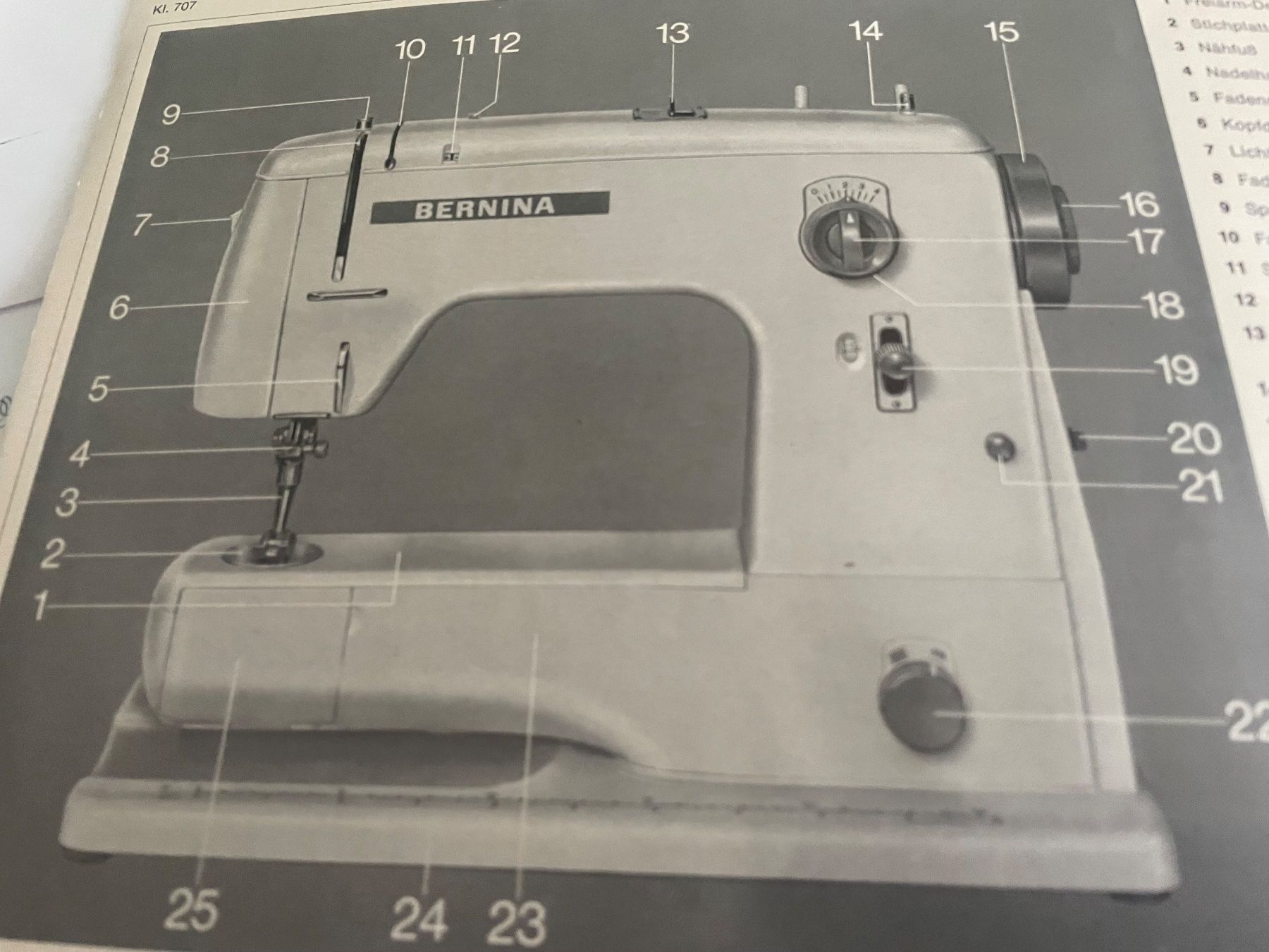 Bernina Macchine da cucire: Bernina 707, 717 Anleitungsbuch – Usato da Zuerich venduto da poeteterli 2