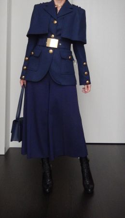 Orig. MICHAEL KORS COLLECTION Peacoat mit Gürtel und Cape