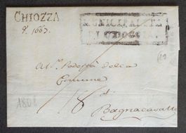 ITALIA 1808: Lettera da CHIOGGIA a BAGNACAVALLO