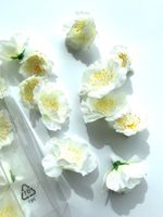NEU OVP Stoffblumen Streublumen cremeweiss 3.4 - 4 cm
