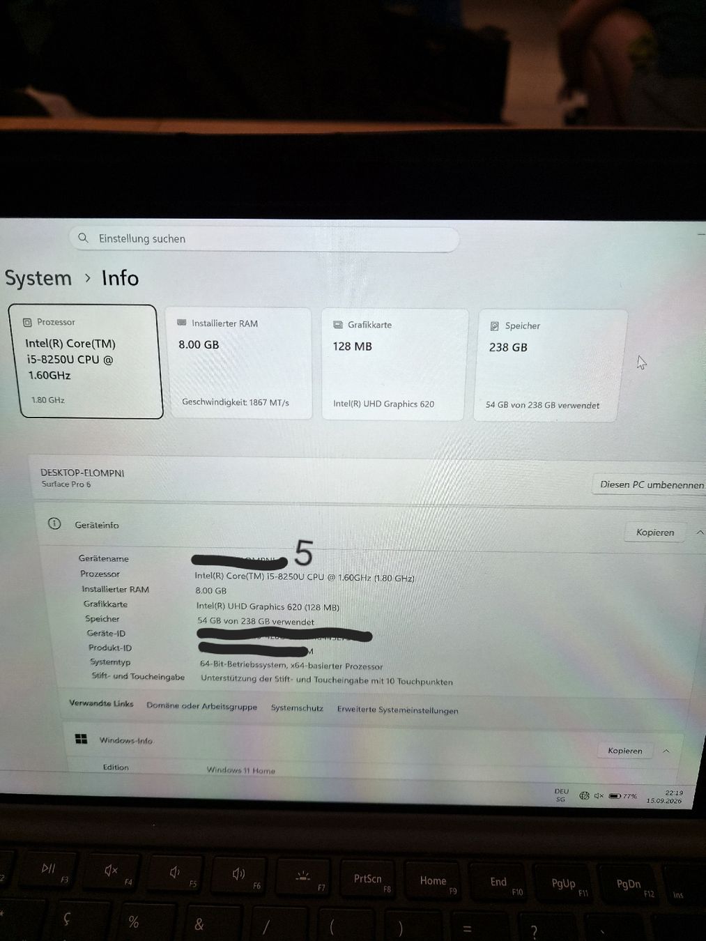 Microsoft Notebook: Microsoft Surface Pro 5 256GB – Usato da Stetten SH venduto da rx4 1
