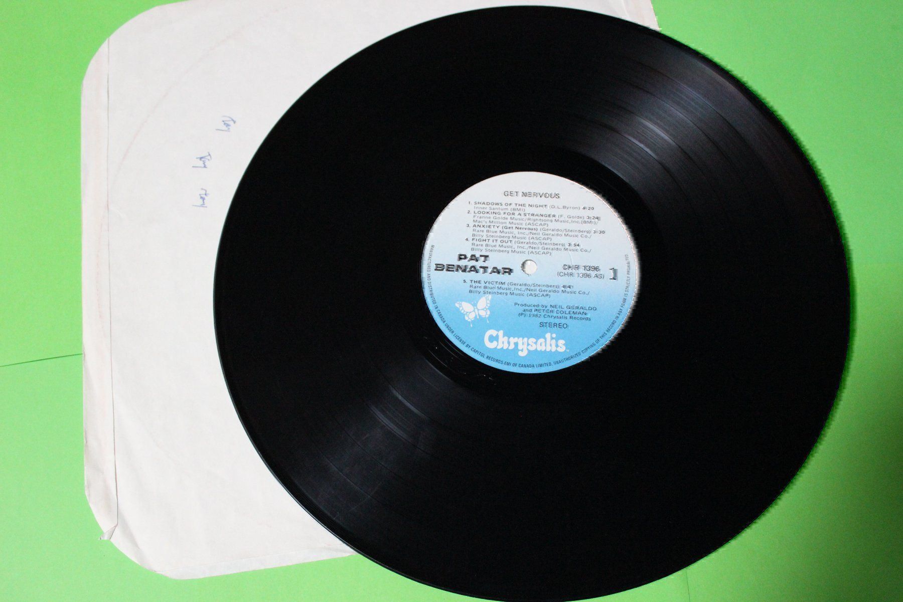 Dischi in vinile: Pat Benatar - Get nervous LP Vinyl Canada 1982 – Usato da Tübach venduto da JamesStone 3