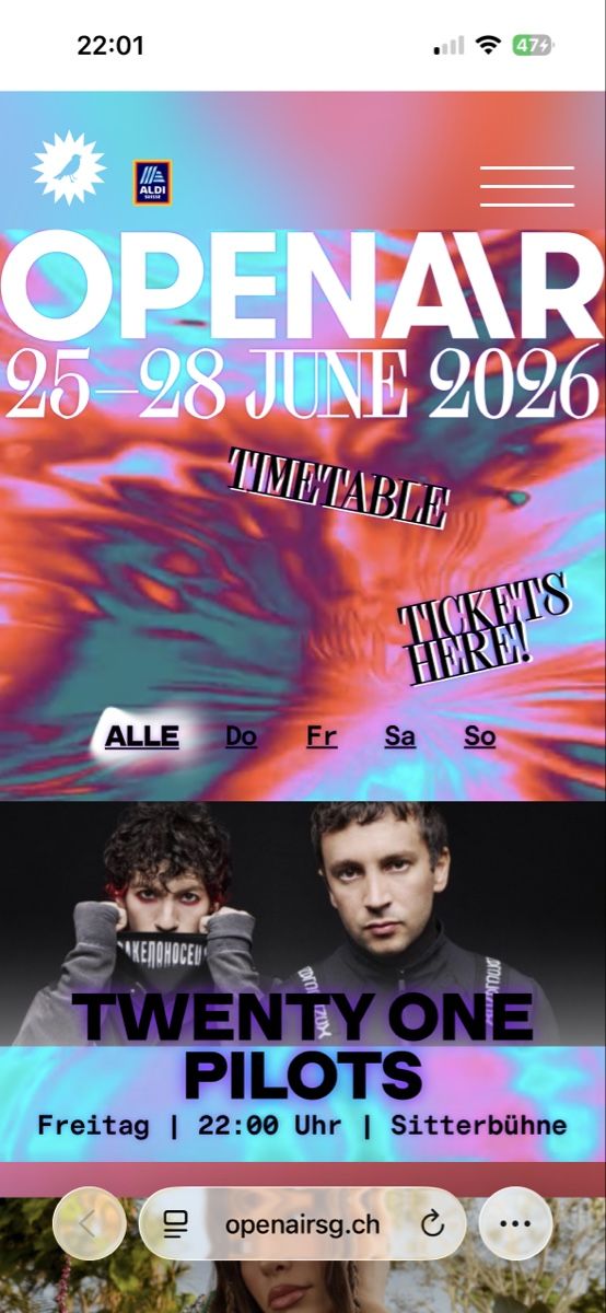 Biglietti: Viertagespass Openair Ticket 25.-28. Juni 2026 – Nuovo e nell'imballaggio originale da Braunau venduto da Sofatiger1