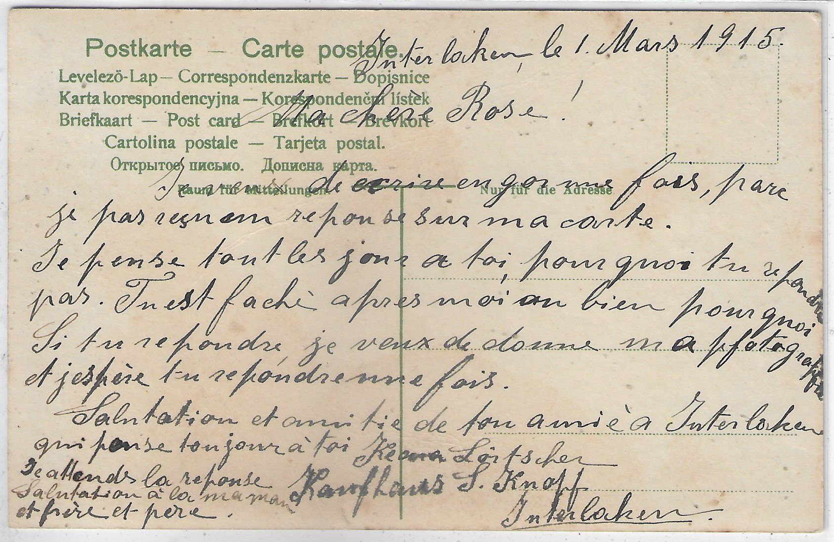 Cartoline postali: Appenzeller Bub in Tracht – Usato da Ettingen venduto da Kartenplanet 1