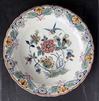 Polychromer Teller defekt Royal Delft De Porceleyne Fles