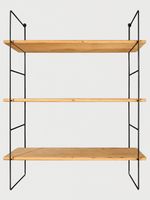 Stringregal mit schwarzem Metallgestell 3 Tablare