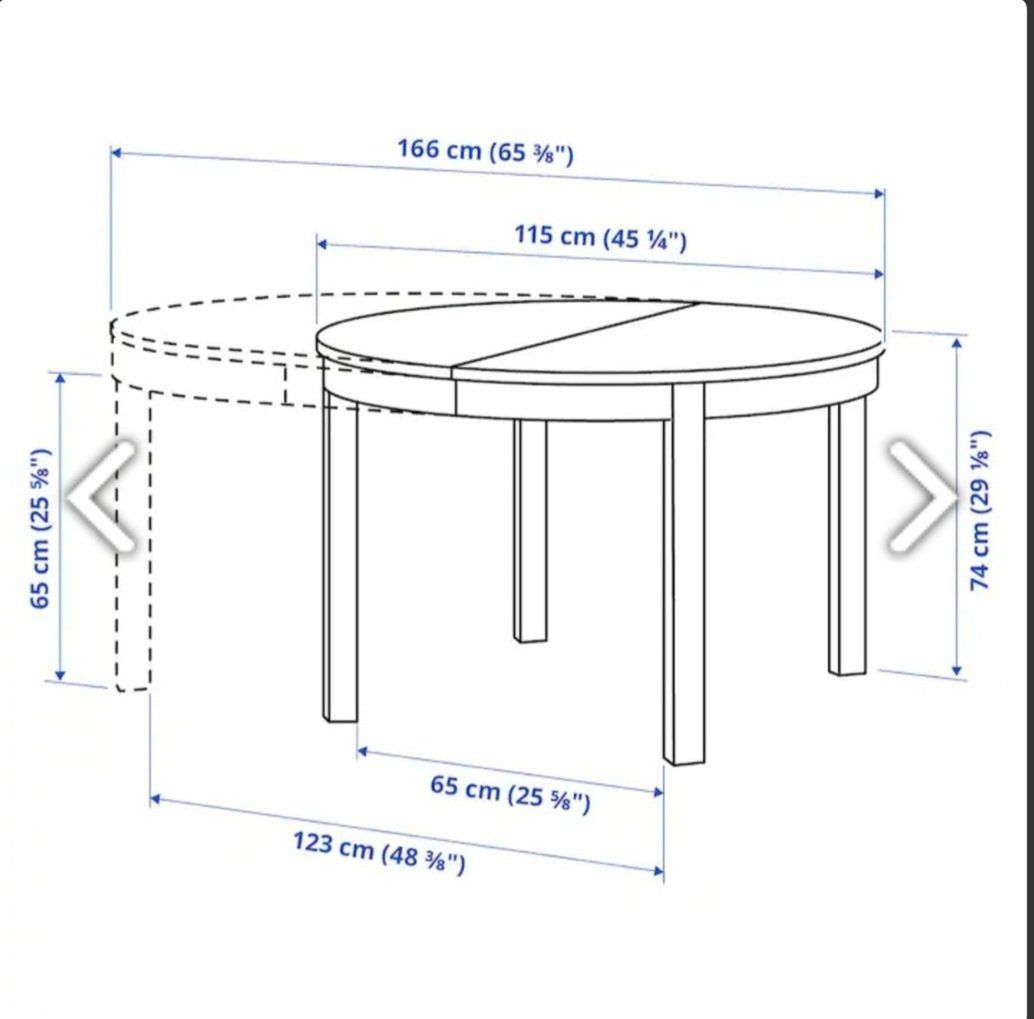 Ikea Tables: Table blanche extensible ronde Ikea Bjursta – D'occasion à Ipsach par MalakoMo 2