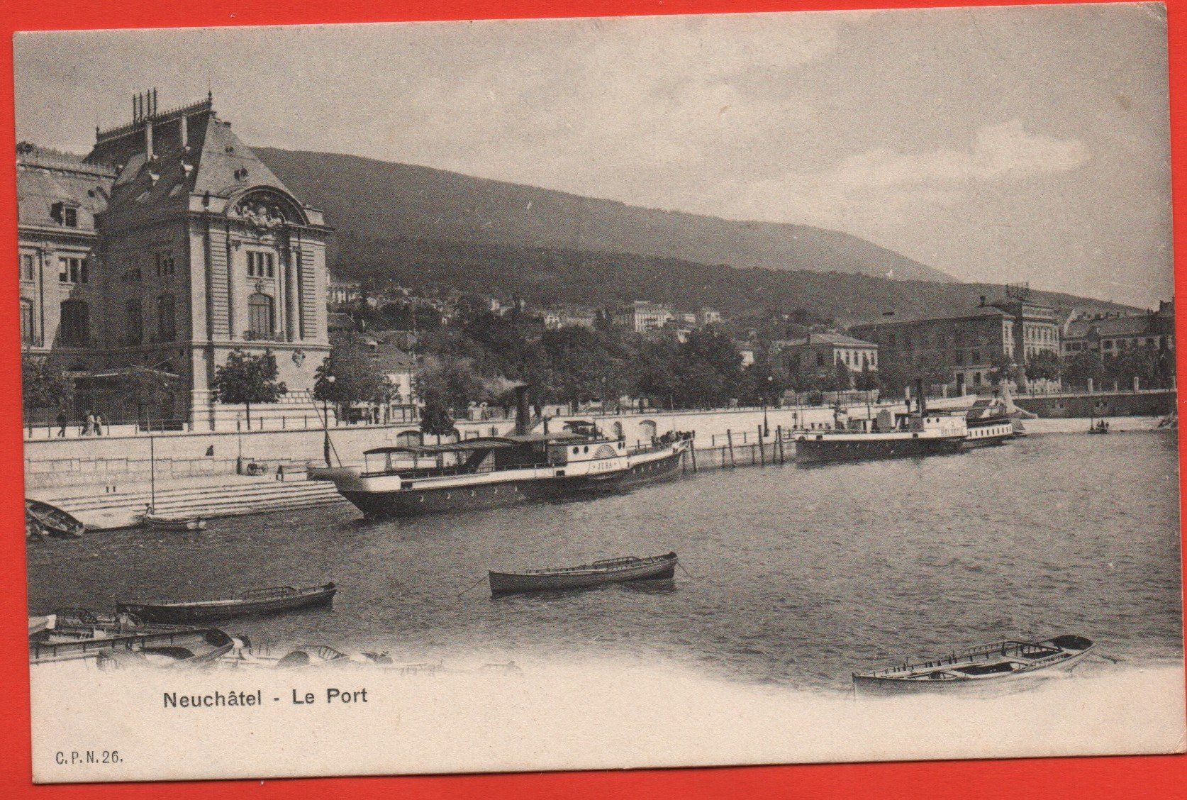 Cartes postales: NEUCHÂTEL Le Port - Dampfschiff Jura – D'occasion à Jona par philajona