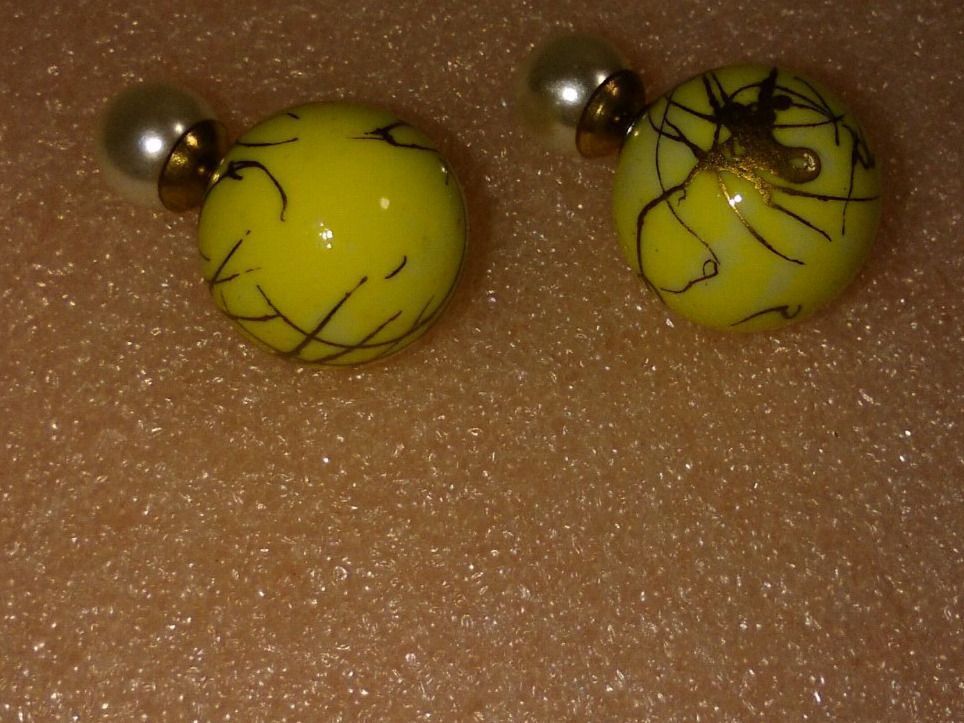 Orecchini pendenti & Orecchini a lobo: OHRRINGE MODESCHMUCK,,GELB UND BEIGE – Nuovo (secondo la descrizione) da Basel venduto da bijoutrie_4