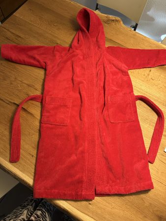 Bademantel Kinder 92/98 rot