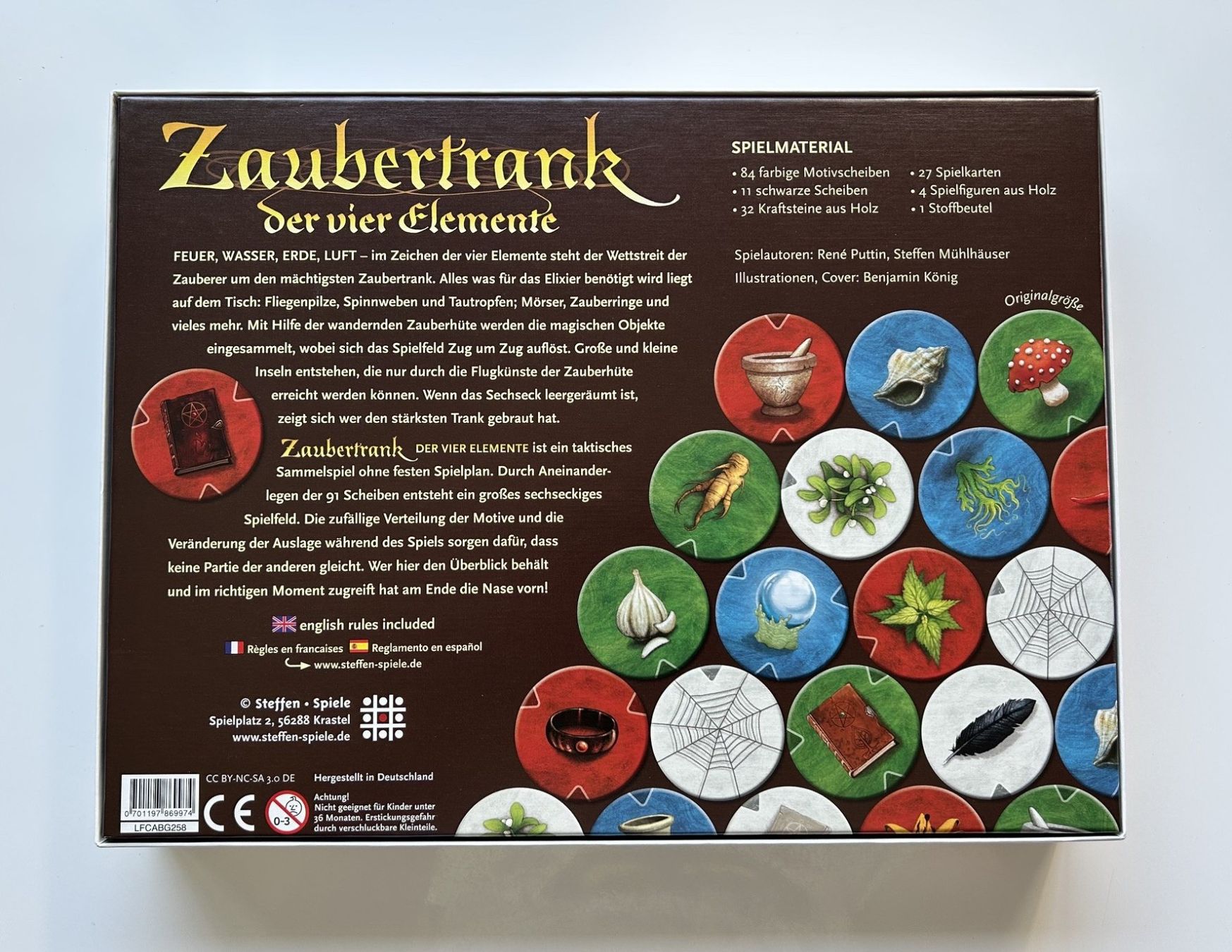 Giochi: Brettspiel "Zaubertrank der vier Elemente" - Steffen Spiele – Nuovo (secondo la descrizione) da Baar venduto da WhatTheFunk01 1