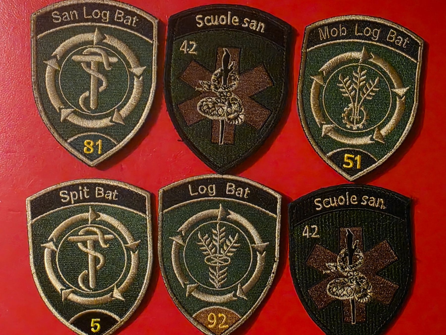 Schweizer Armee Plaketten & Abzeichen: 6 Badges Logistik neu mit klett – Neu (gemäss Beschreibung) aus Prangins von AdjEM08
