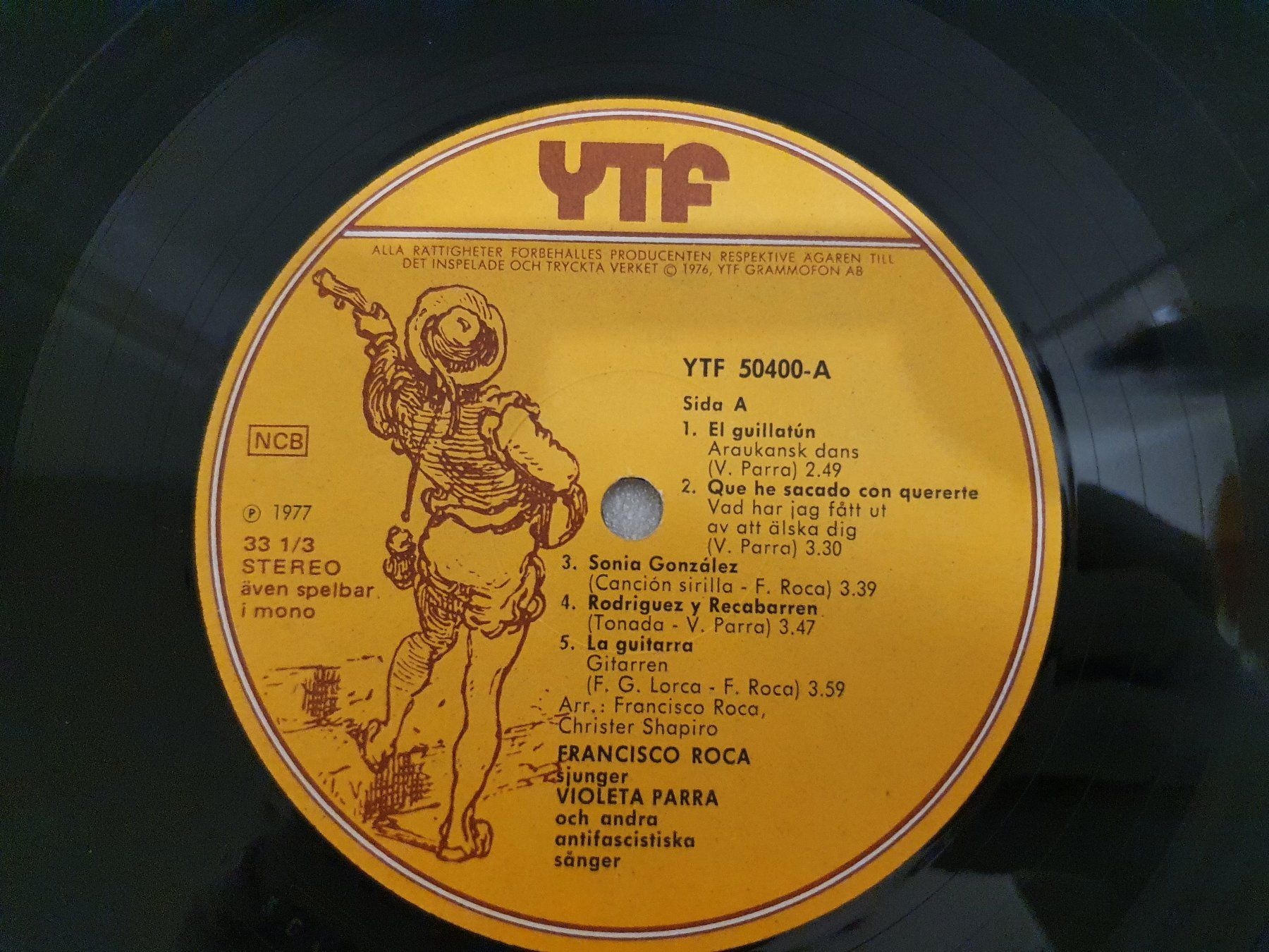 Dischi in vinile: Francisco Roca – Francisco Roca Sjunger Violeta Parra – Usato da Uster venduto da Vinyl-Leidenschaft 4