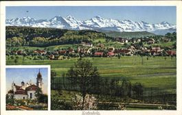 Kestenholz SO 2 Bildkarte Ortsansicht und  Kirche , 1935