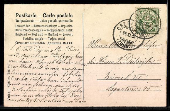 Cartes postales: AK Thalwil, Häuser an der Kirche – D'occasion à Berlin par bartko-reher 1