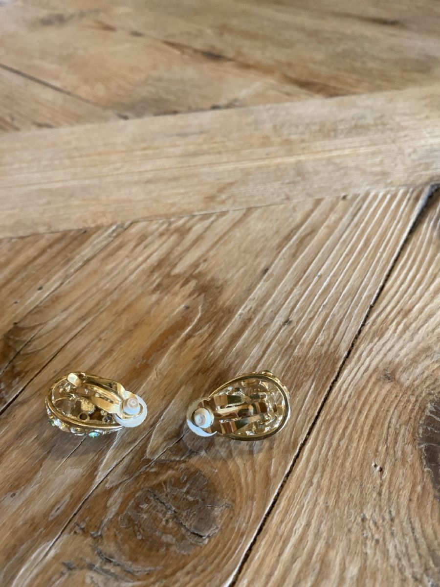 Boucles d'oreille: Ohrclips Gold-grün – Neuf (Voir description) à Saanenmöser par ballerinas 1