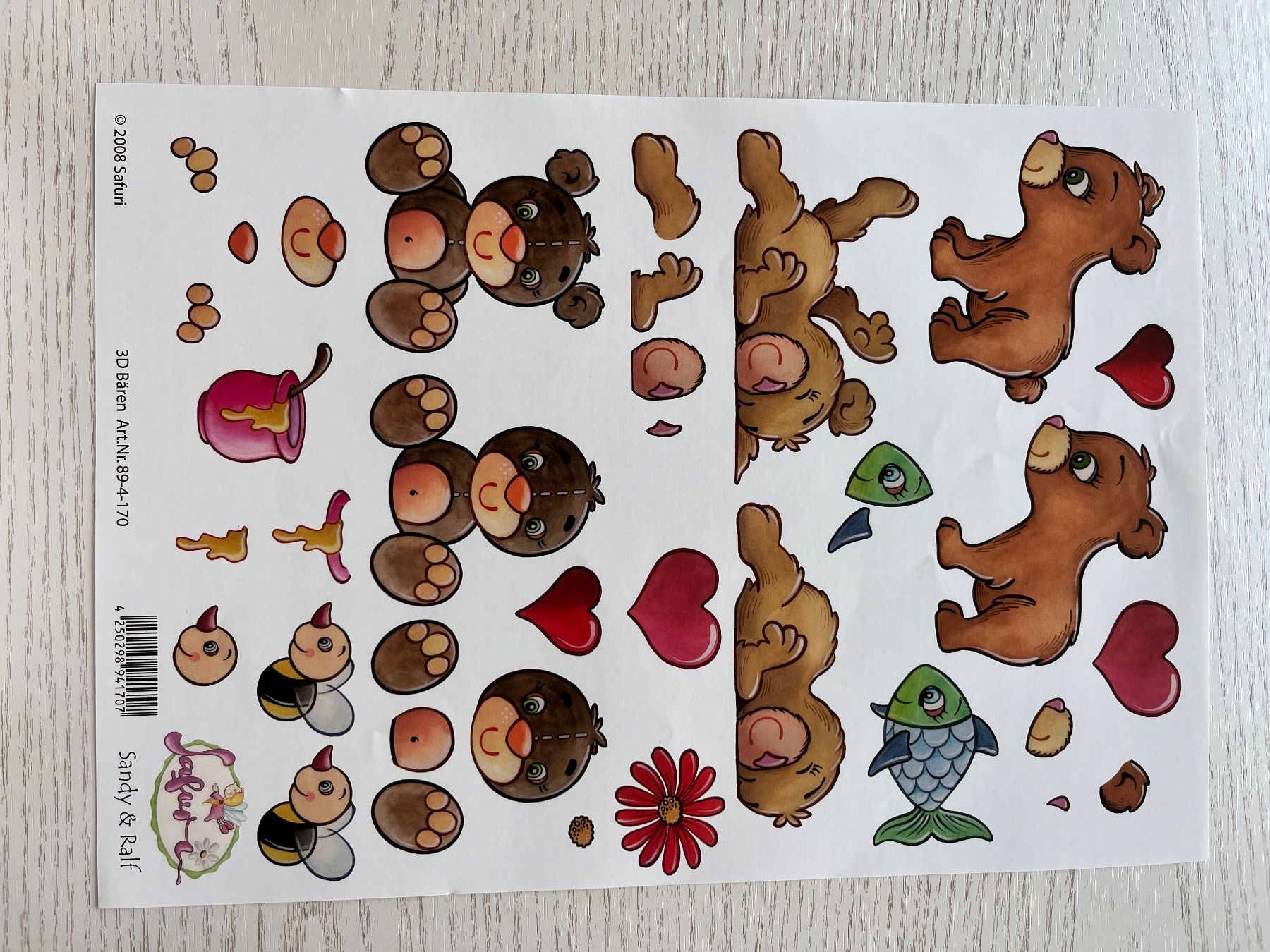 Kit bricolage: 1 Set Kartenbögen mit 9 Kinder Designs – Nuovo e nell'imballaggio originale da Büsserach venduto da bor_s88m 1