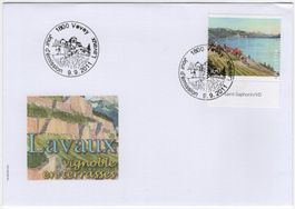 Lavaux Marke mit TAB unten auf illustriertem FDC