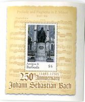 Block "Johann Sebastian Bach". Antigua und Barbuda