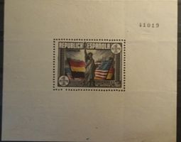 Lote Sello España 1938,  Statue of Liberty, Hoja