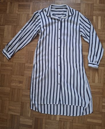 Chemise longue rayée Zara taille S