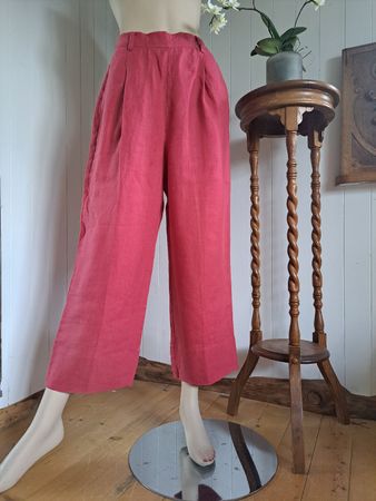 NIU Leinenhose Hose Leinen 7/8 Hose S 36 Highwaist