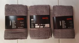 3x Spirella Handtücher 50x100cm anthrazit, NEU & OVP