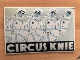 Blechschild Circus Knie Pferde Dekoration vintage
