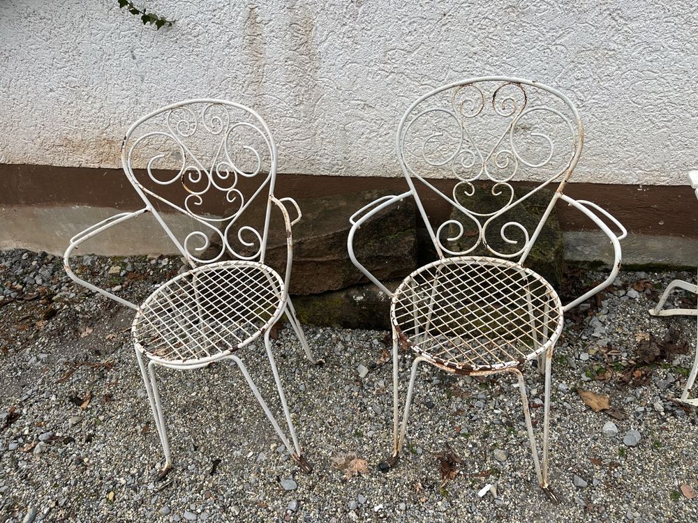 2 Nostalgische Gartenstühle, Shabby Chic, Retro Look (Gebraucht) in ...