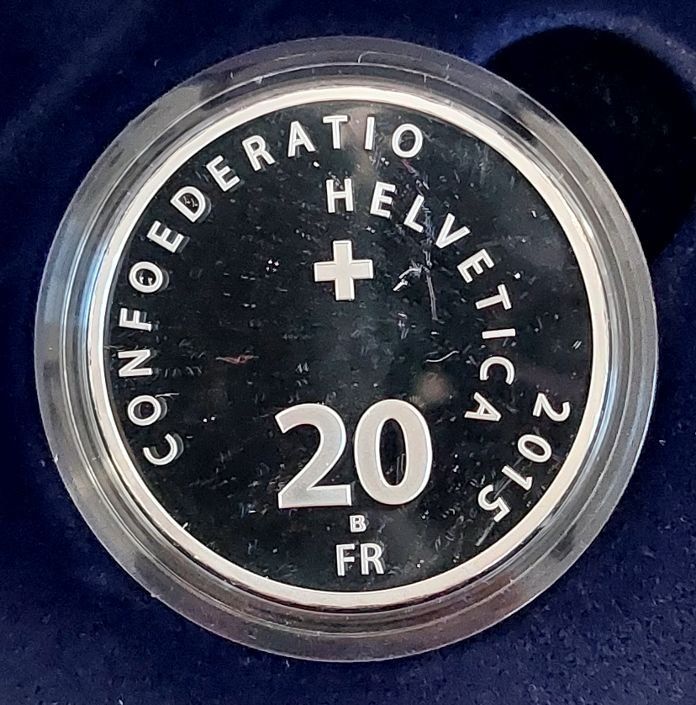 Tutti le monete: 20 Franken 2015 Silber pp Solar Impulse Box – Nuovo (secondo la descrizione) da Arch venduto da moneyswiss 2
