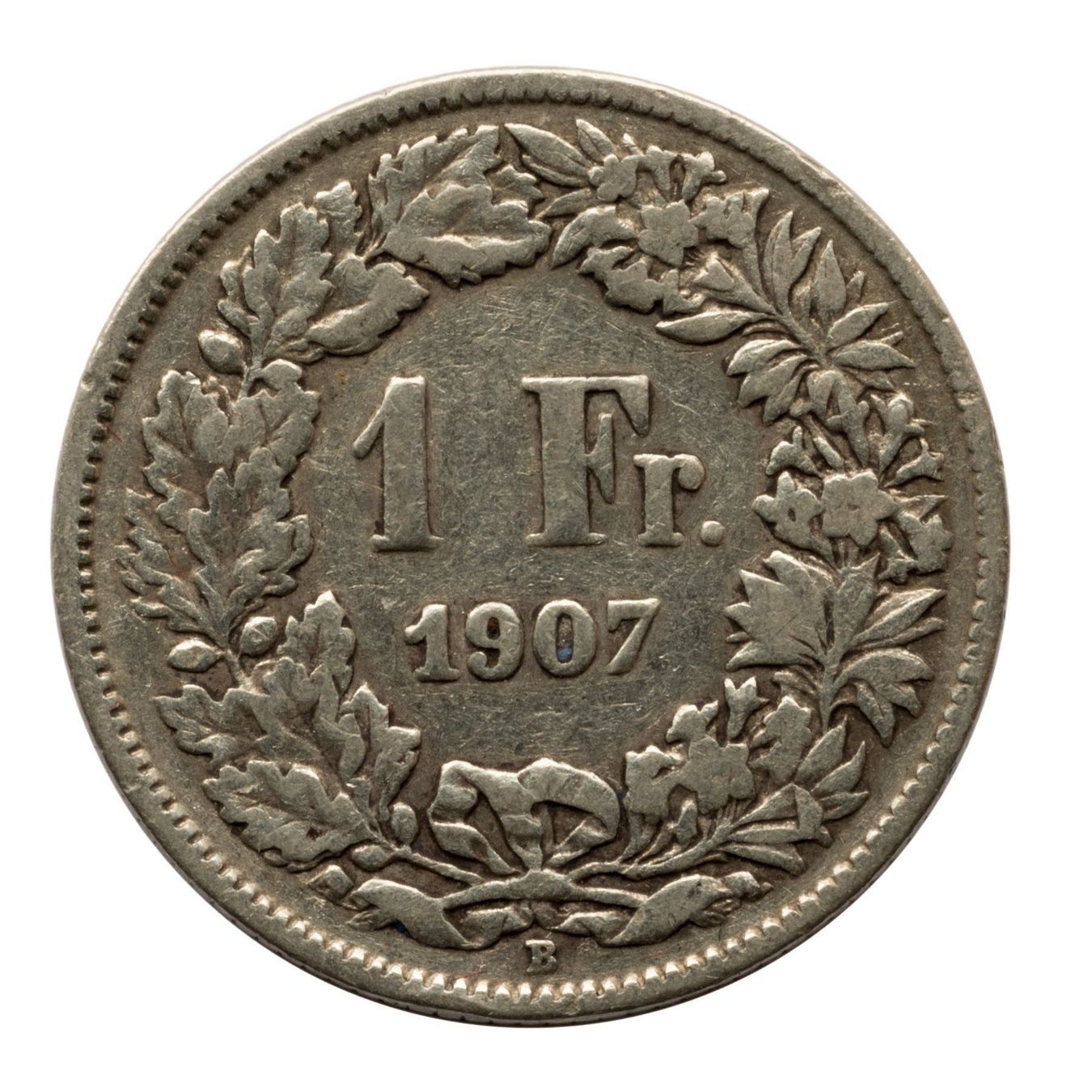 Tutti le monete: Schweiz - 1 Franken - 1907 - Silber – Usato da Rotkreuz venduto da Swiss-Coins