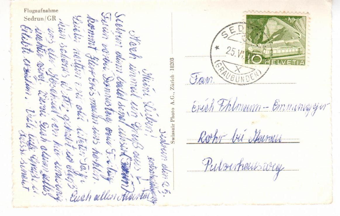 Cartes postales: Flugaufnahme Sedrun GR – D'occasion à Wolhusen par Curver9 1