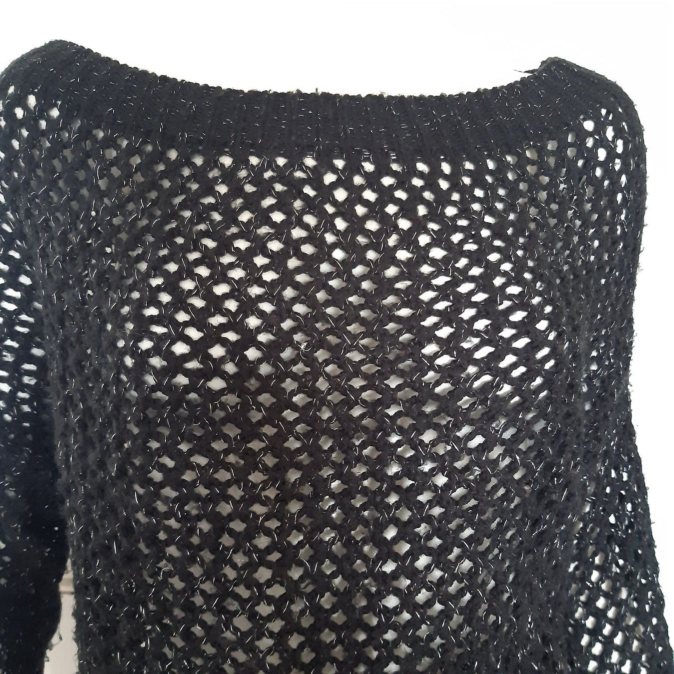 Pullover & Sweatshirts: Schwarzer Strickpullover, locker gestrickt - perfekt für ... – Gebraucht aus Horgen von Amanda30 2