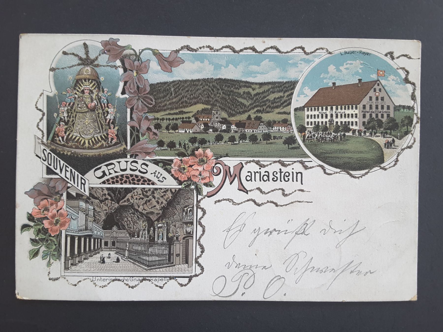 Ansichtskarten: Litho Gruss aus Maria stein, SO , 1901 – Gebraucht aus Reichenburg von Pipo-67