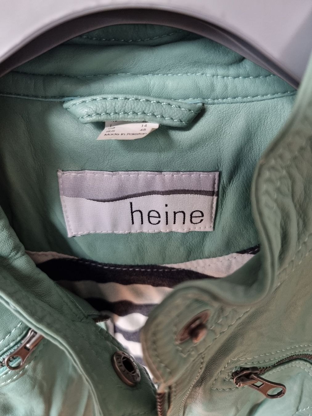 Heine Giacche: Heine Lederjacke mintgrün Gr. 40 Nappa Leder – Nuovo (secondo la descrizione) da Brittnau venduto da sunshinesmile 5
