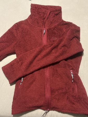 Warme Fleece Jacke, Weinrot, perfekt für den Herbst!