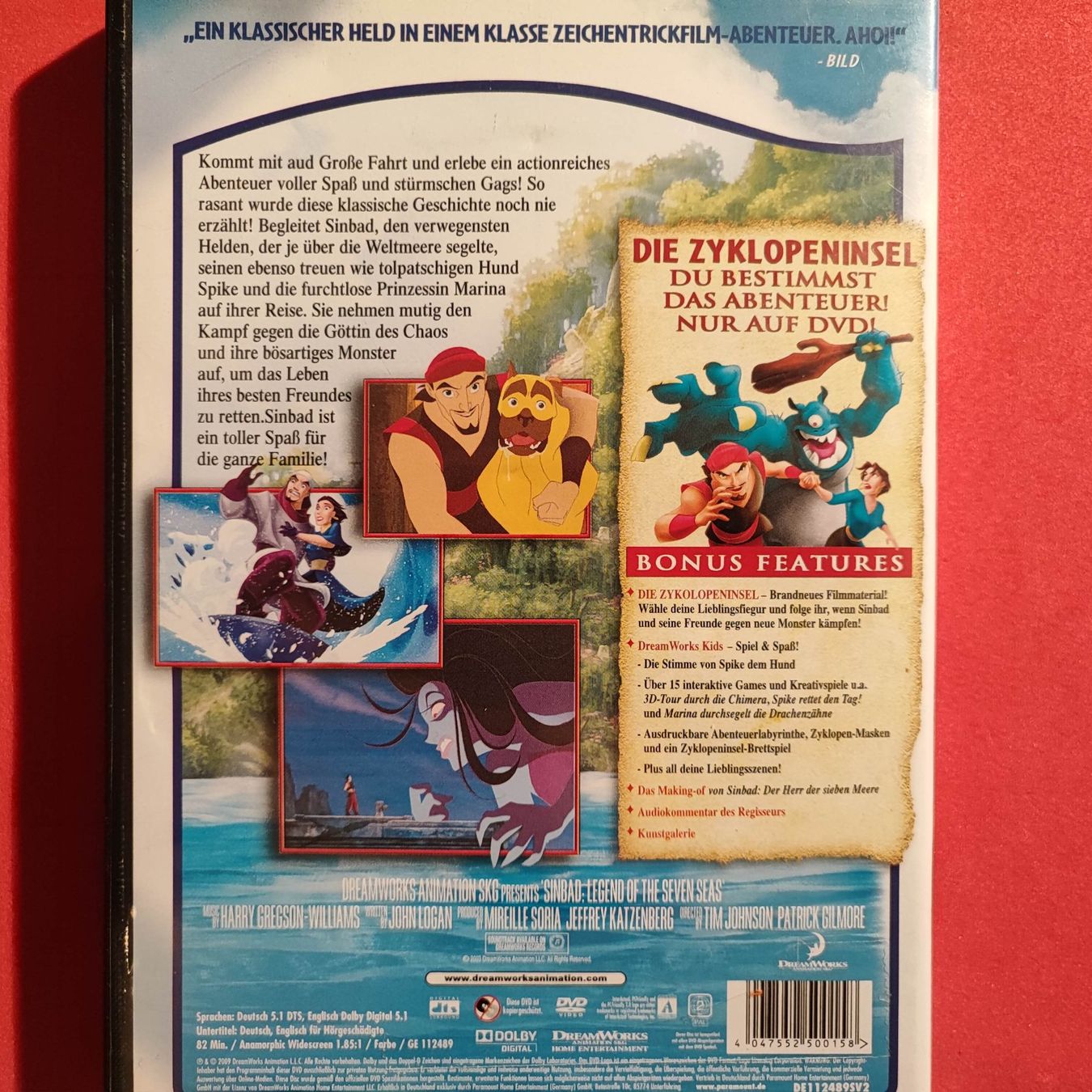 Tutti i DVDs: Sinbad - Der Herr der sieben Meere – Usato da Dübendorf venduto da kb86_MOVIE 1