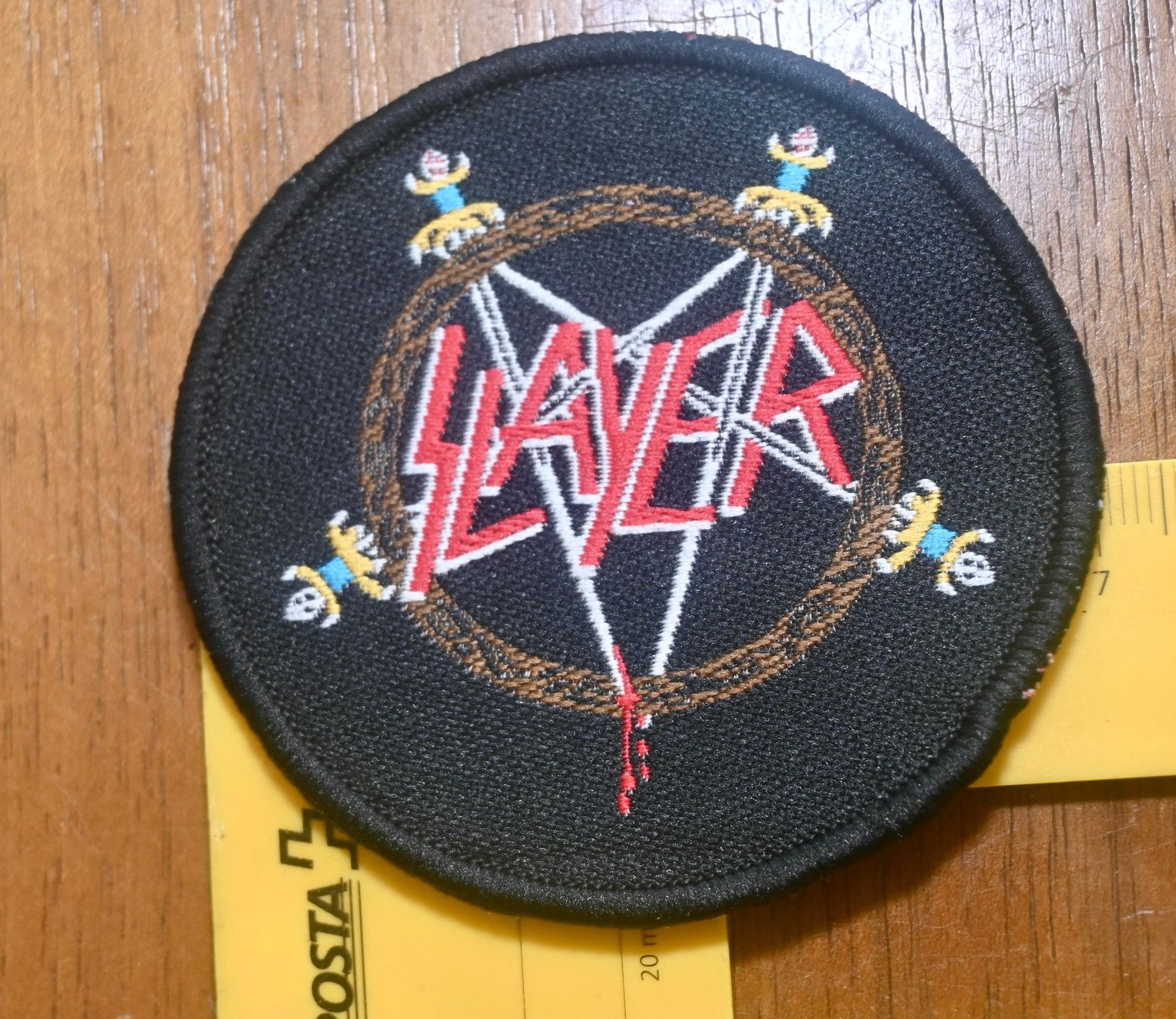 Schallplatten: VINTAGE Slayer PATCH schwertgriff blau BADGE – Gebraucht aus Pfaffhausen von mono_rec